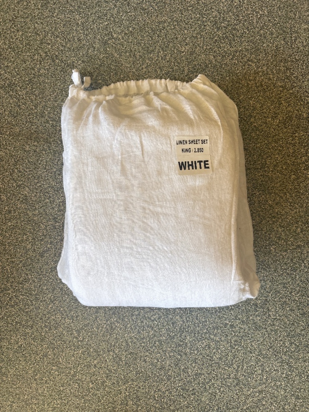 Quince White King Linen Sheet Set